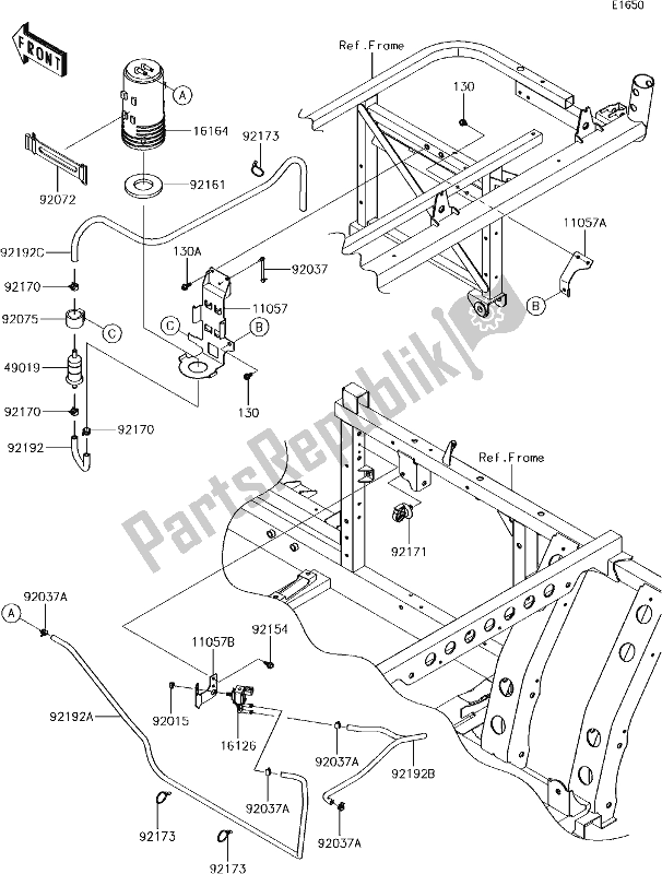 Alle onderdelen voor de 18 Fuel Evaporative System(1/2)(ca) van de Kawasaki KAF 820 Mule PRO FXT 2018