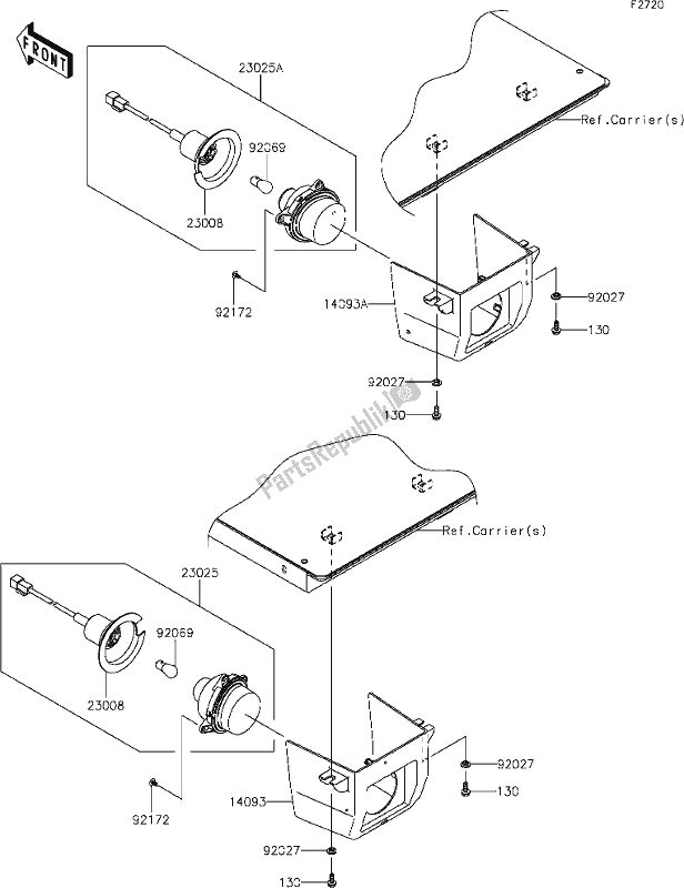 Tutte le parti per il 56 Taillight(s) del Kawasaki KAF 820 Mule Pro-fxt 2020