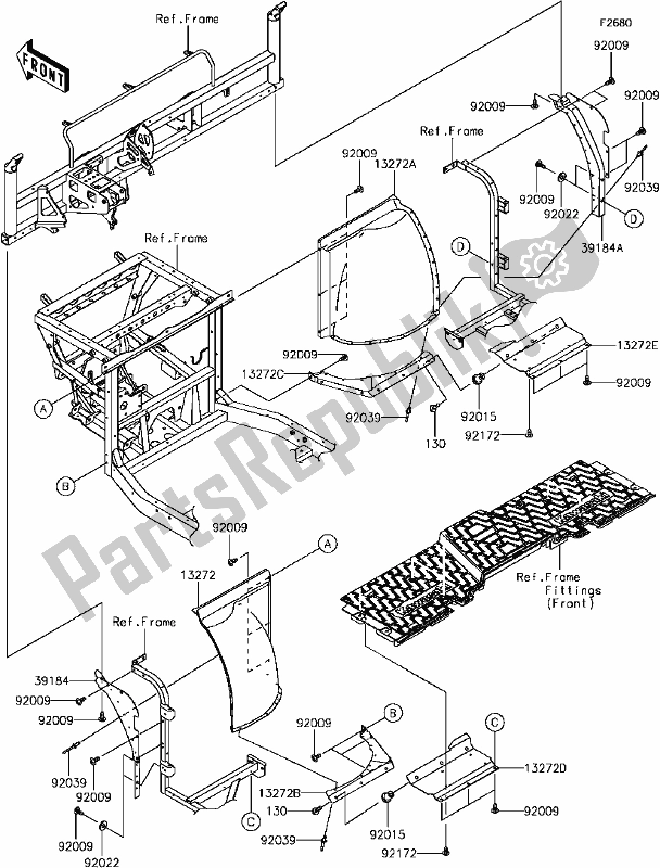 All parts for the G-3 Guard(s) of the Kawasaki KAF 820 Mule Pro-fxt EPS LE 2017