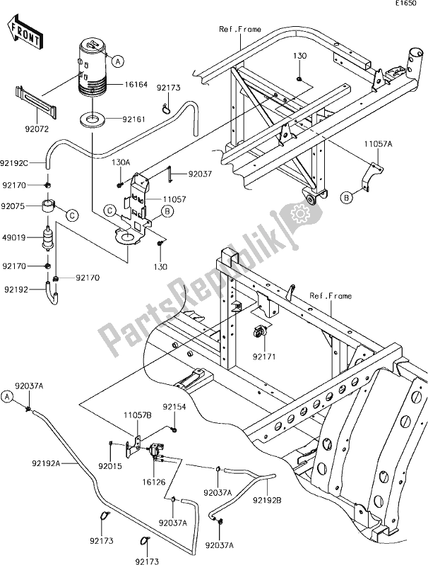 Todas las partes para 18-1fuel Evaporative System(ca) de Kawasaki KAF 820 Mule Pro-fxt LE 2019