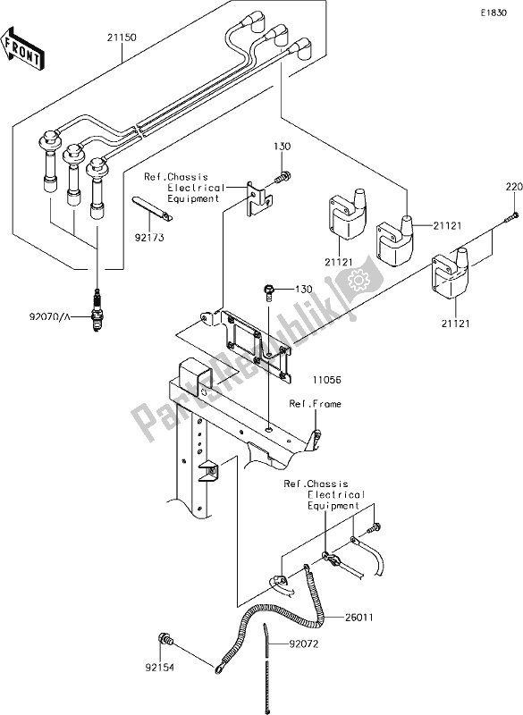 All parts for the 20 Ignition System of the Kawasaki KAF 820 Mule Pro-fxt LE 2019