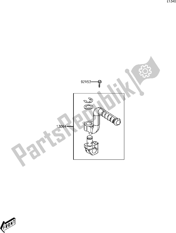 Tutte le parti per il B-9 Kickstarter Mechanism del Kawasaki KFX 50 2017