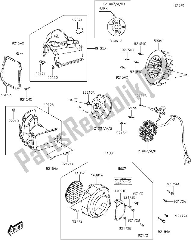 Todas as partes de 12 Generator do Kawasaki KFX 90 2020