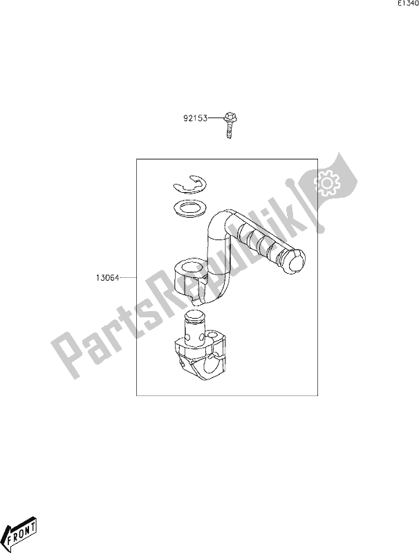 Tutte le parti per il 6 Kickstarter Mechanism del Kawasaki KFX 90 2021