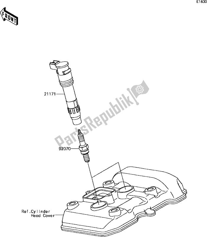 All parts for the C-11ignition System of the Kawasaki KLE 300 Versys-x 2017