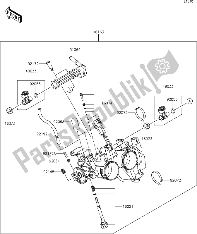 Todas las partes para 16 Throttle de Kawasaki KLE 300 Versys-x 2018