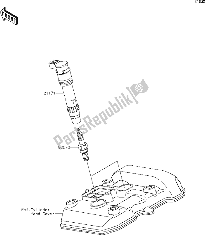 All parts for the 21 Ignition System of the Kawasaki KLE 300 Versys-x 2018