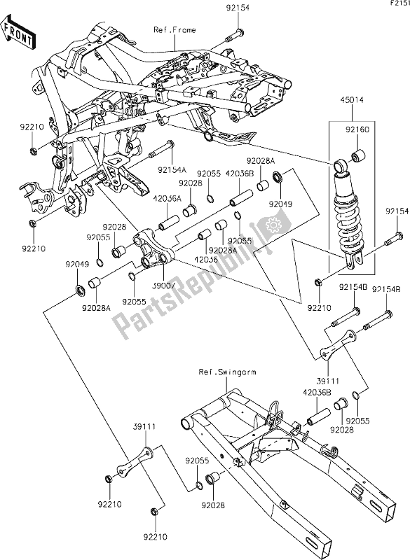 All parts for the 29 Suspension/shock Absorber of the Kawasaki KLE 300 Versys-x 2018