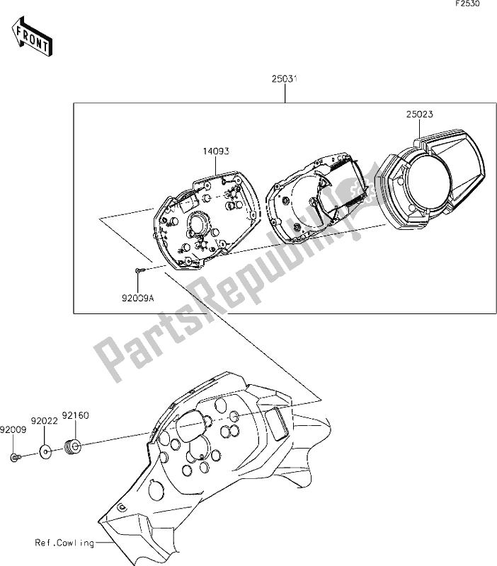 All parts for the 47 Meter(s) of the Kawasaki KLE 300 Versys-x 2018