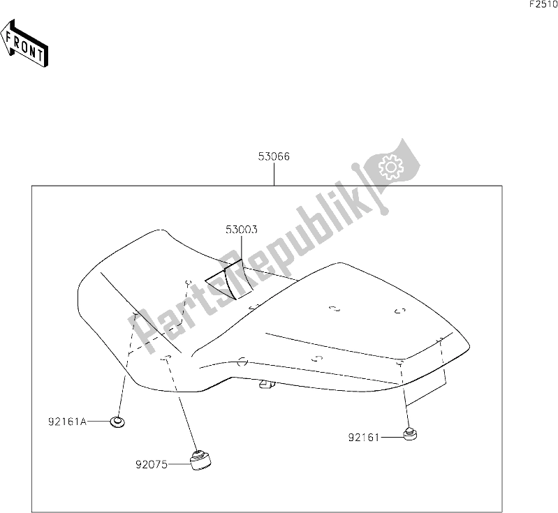 Alle onderdelen voor de 46 Seat van de Kawasaki KLE 300 Versys-x 2019