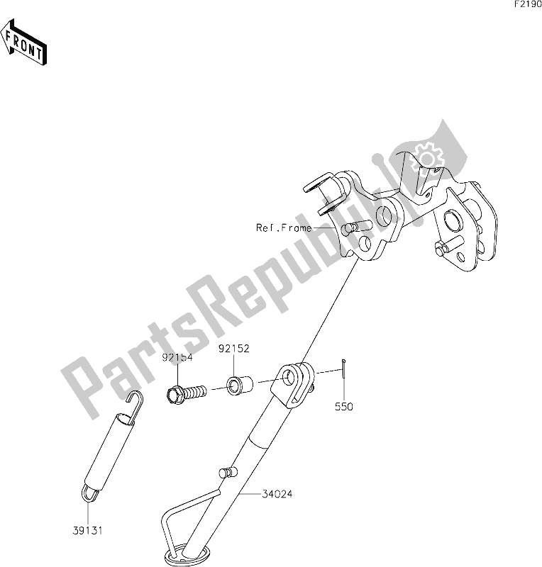 Toutes les pièces pour le 33 Stand(s) du Kawasaki KLE 300 Versys-x 2021