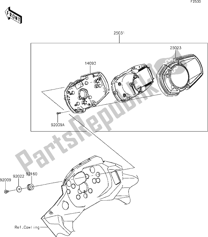 Toutes les pièces pour le 47 Meter(s) du Kawasaki KLE 300 Versys-x 2021