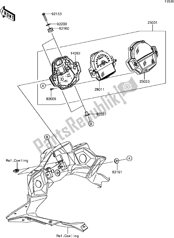 Toutes les pièces pour le F-13meter(s) du Kawasaki KLE 650 Versys 2017