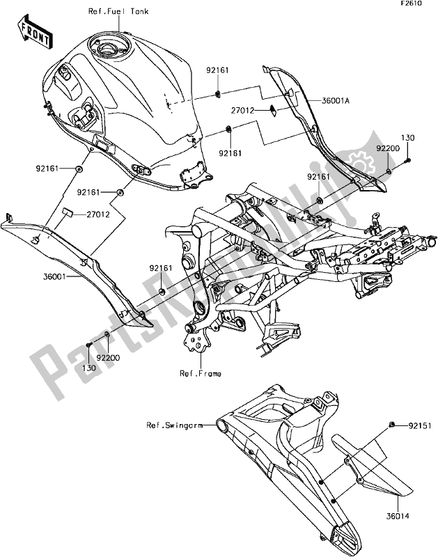 Alle onderdelen voor de G-3 Side Covers/chain Cover van de Kawasaki KLE 650 Versys 2017