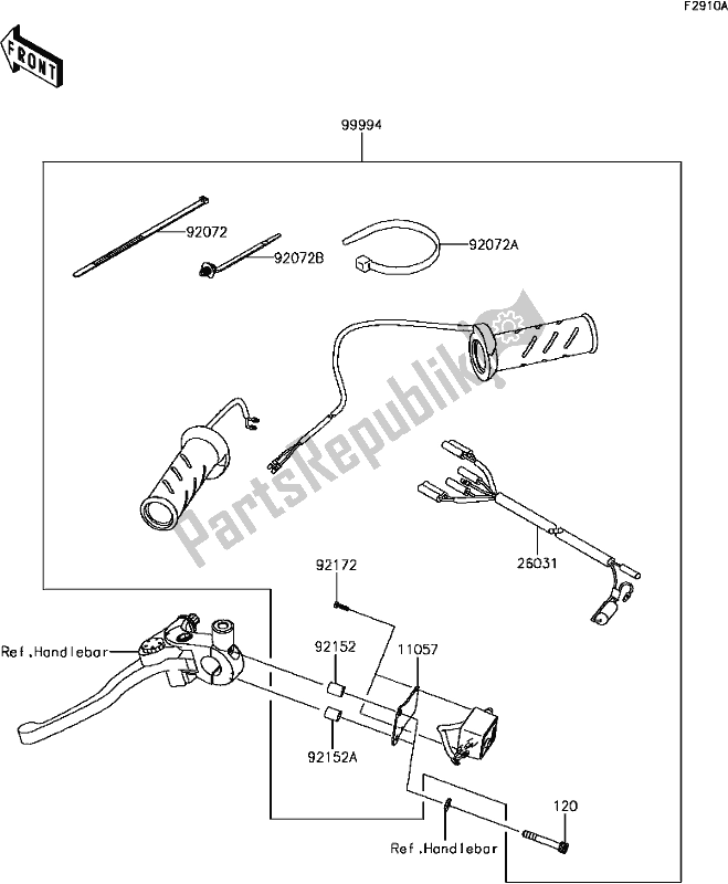 Todas las partes para H-5 Accessory(grip Heater) de Kawasaki KLE 650 Versys 2017