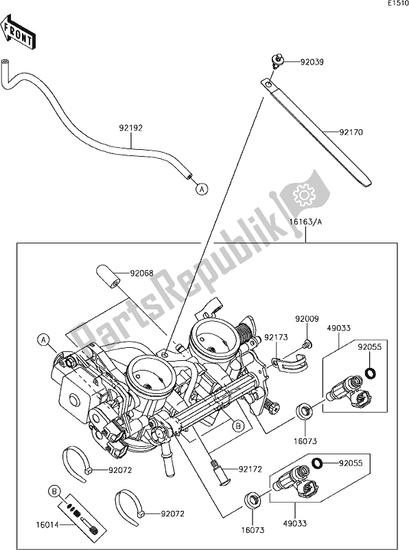 All parts for the 18 Throttle of the Kawasaki KLE 650 Versys 2018