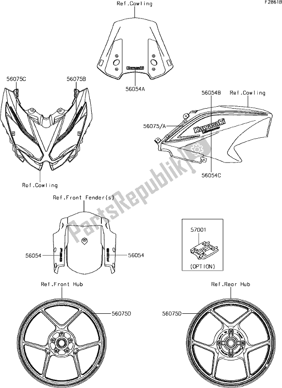 All parts for the 63 Decals(fjf) of the Kawasaki KLE 650 Versys 2018