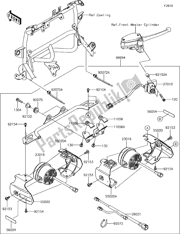 Tutte le parti per il 66 Accessory(fog Lamp) del Kawasaki KLE 650 Versys 2018