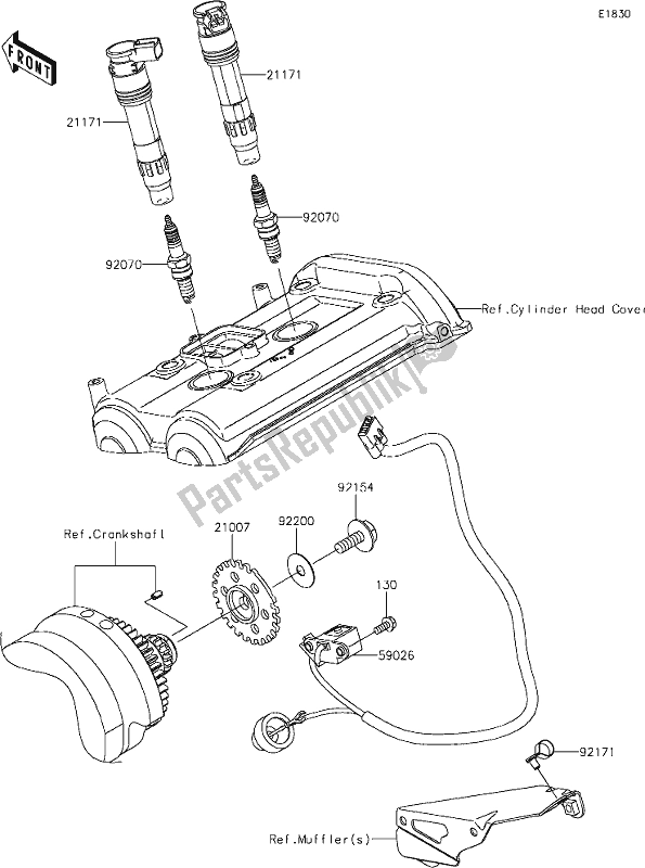 Wszystkie części do 23 Ignition System Kawasaki KLE 650 Versys 2019