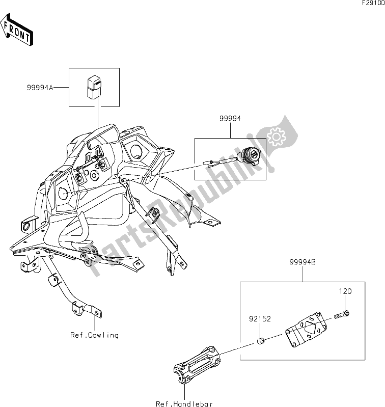 All parts for the 67 Accessory(dc Output Etc.) of the Kawasaki KLE 650 Versys 2019