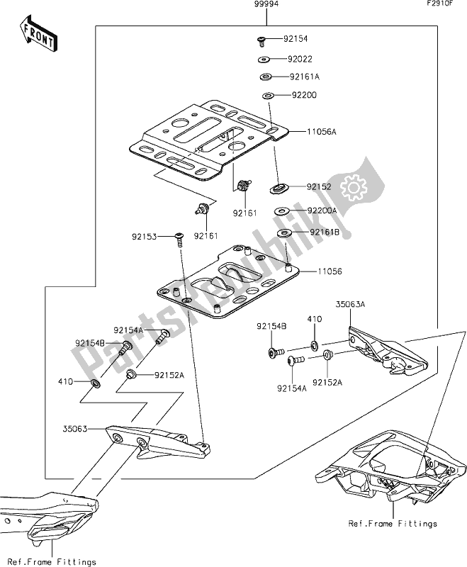 All parts for the 69 Accessory(topcase Bracket) of the Kawasaki KLE 650 Versys 2019