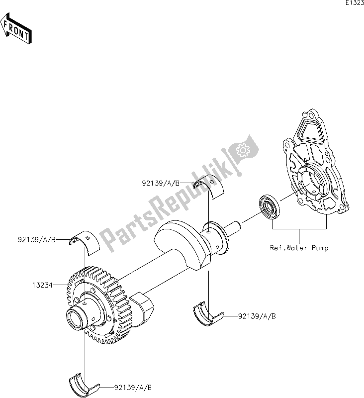 All parts for the 9 Balancer of the Kawasaki KLE 650 Versys 2019