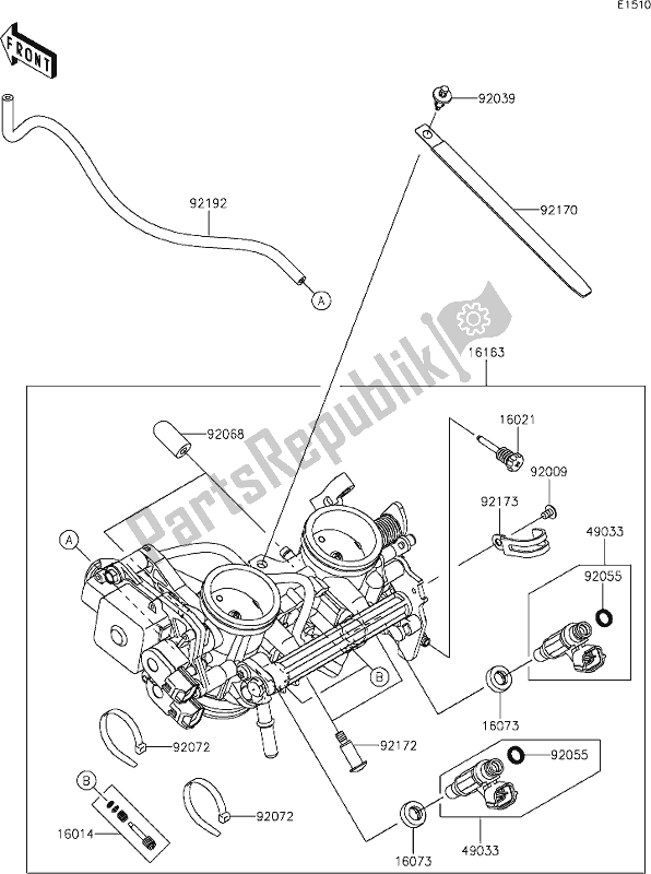 All parts for the 18 Throttle of the Kawasaki KLE 650 Versys 2020