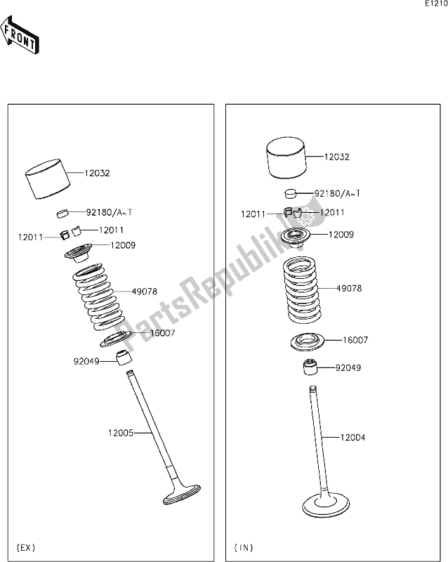 All parts for the 6 Valve(s) of the Kawasaki KLE 650 Versys 2020