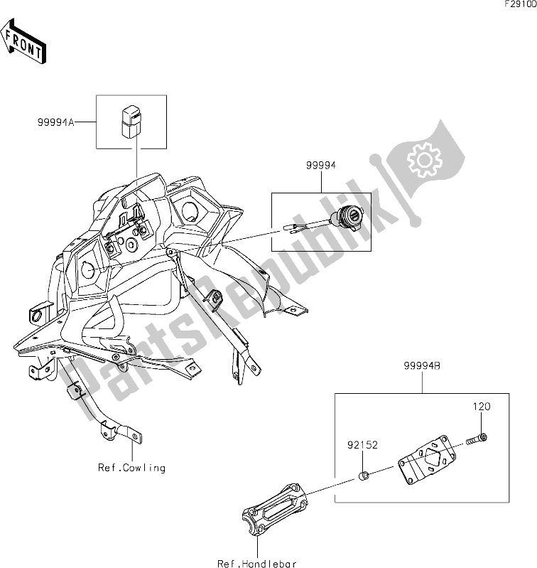 All parts for the 67 Accessory(dc Output Etc.) of the Kawasaki KLE 650 Versys 2020