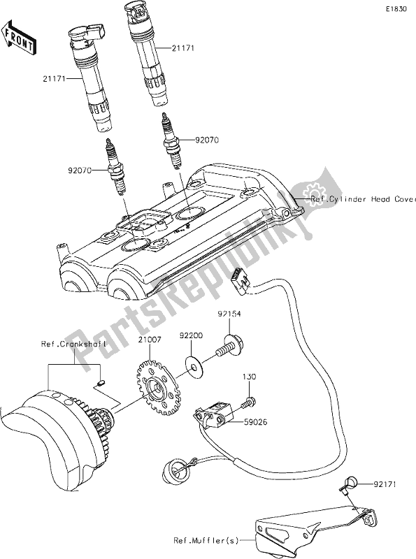 Alle onderdelen voor de 23 Ignition System van de Kawasaki KLE 650 Versys 2021