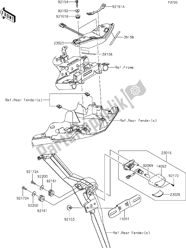 Wszystkie części do 55 Taillight(s) Kawasaki KLE 650 Versys 2021