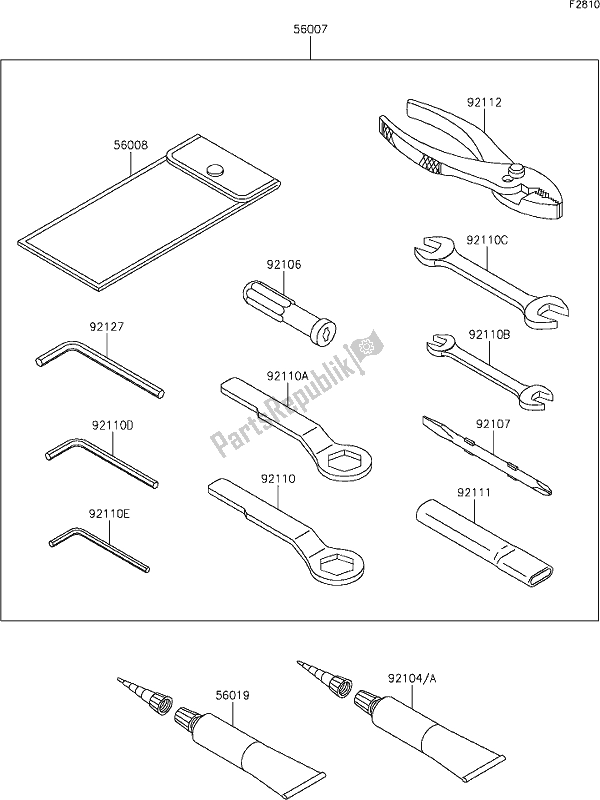 Toutes les pièces pour le 59 Owner's Tools du Kawasaki KLE 650 Versys 2021