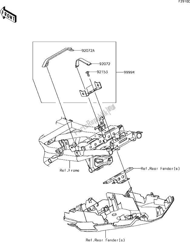 Tutte le parti per il 69 Accessory(u-lock Bracket) del Kawasaki KLE 650 Versys L 2018