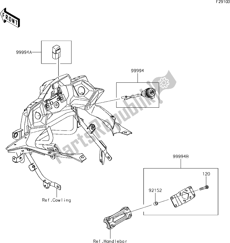 All parts for the 70 Accessory(dc Output Etc.) of the Kawasaki KLE 650 Versys L 2018
