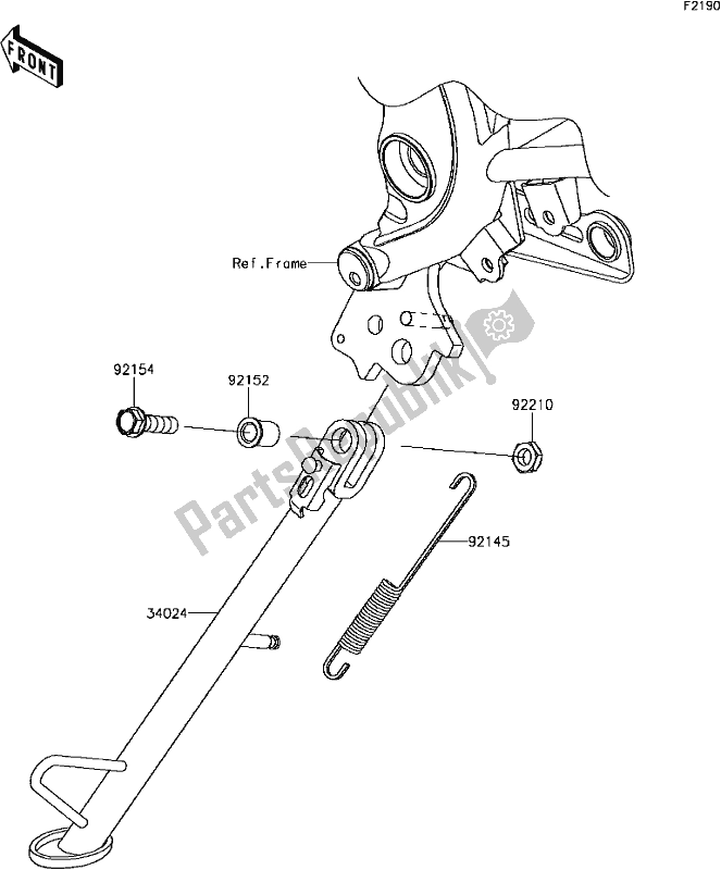Alle onderdelen voor de E-11stand(s) van de Kawasaki KLE 650 Versys 650L Lams 2017