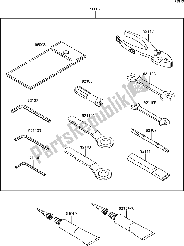 All parts for the G-10owner's Tools of the Kawasaki KLE 650 Versys 650L Lams 2017