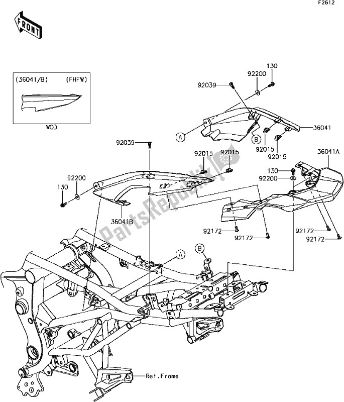 Alle onderdelen voor de G-4 Seat Cover van de Kawasaki KLE 650 Versys 650L Lams 2017