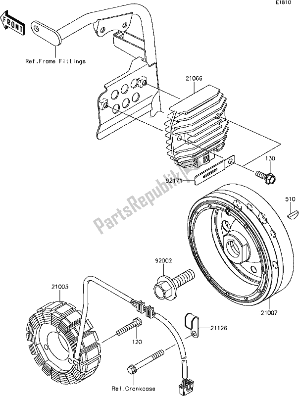 All parts for the C-9 Generator of the Kawasaki KLR 650 2017