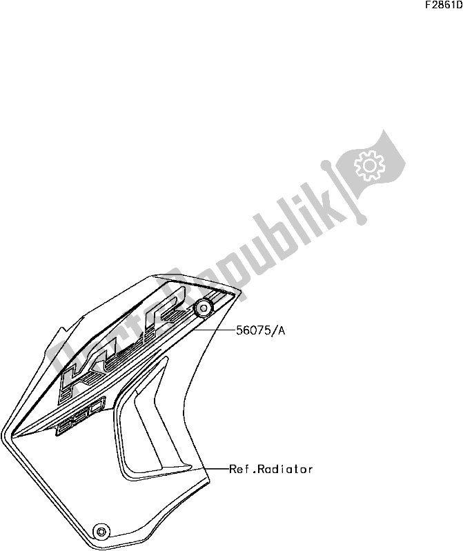 Todas las partes para F-14decals(red)(ehf) de Kawasaki KLR 650 2017