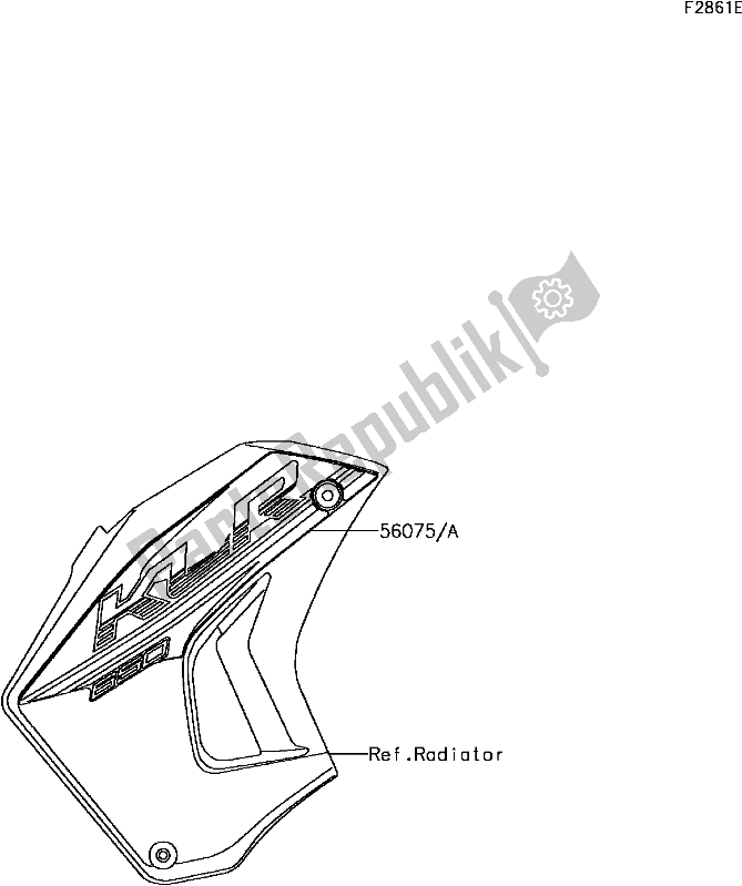 Alle onderdelen voor de G-3 Decals(gray)(ehf) van de Kawasaki KLR 650 2017