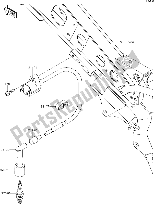 All parts for the 18 Ignition System of the Kawasaki KLX 110 2017