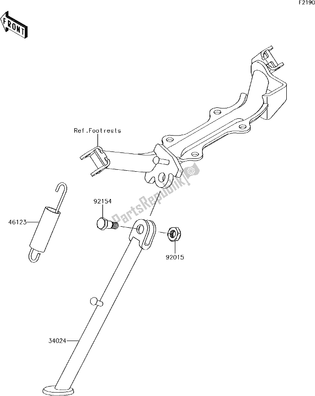 All parts for the 26 Stand(s) of the Kawasaki KLX 110 2017