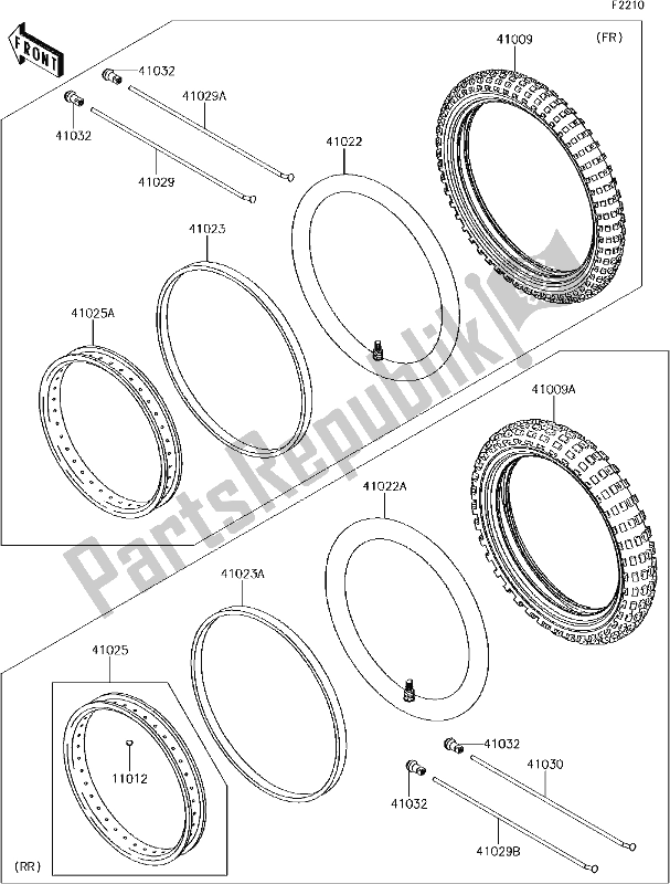 All parts for the 27 Tires of the Kawasaki KLX 110 2017