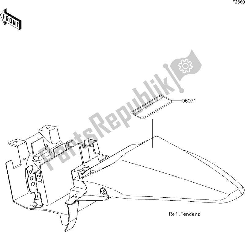 All parts for the 39 Labels of the Kawasaki KLX 110 2017