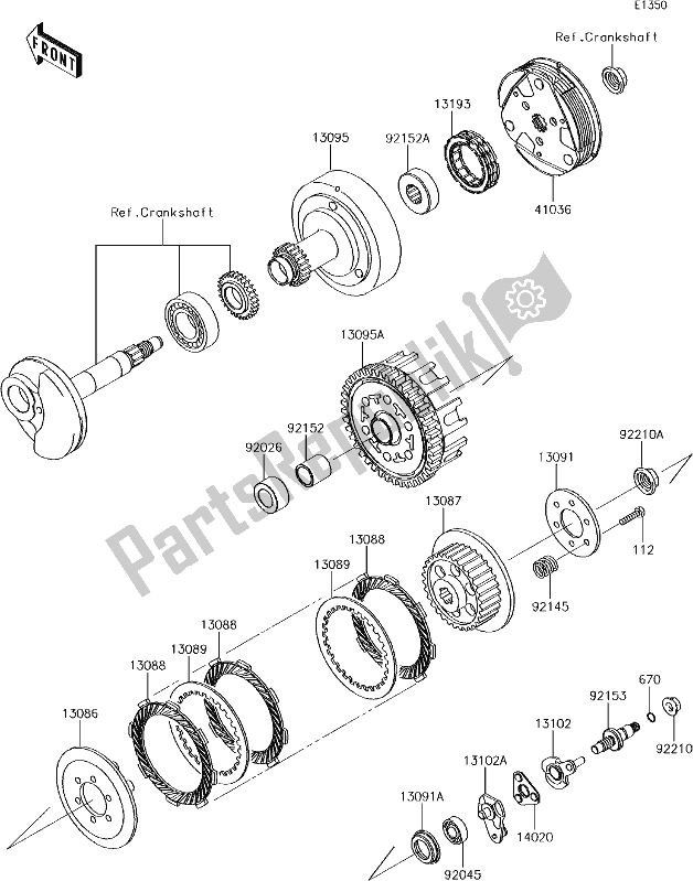 Tutte le parti per il 9 Clutch del Kawasaki KLX 110 2018