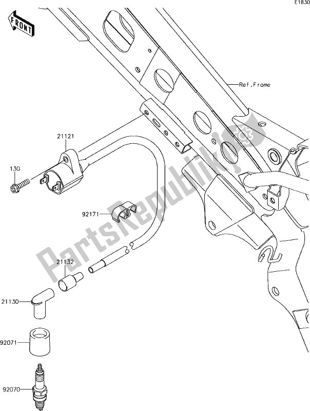 All parts for the 18 Ignition System of the Kawasaki KLX 110 2019