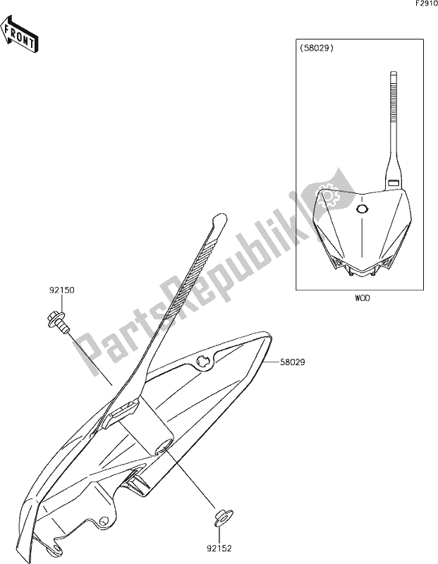 Wszystkie części do 45 Accessory Kawasaki KLX 110 2019