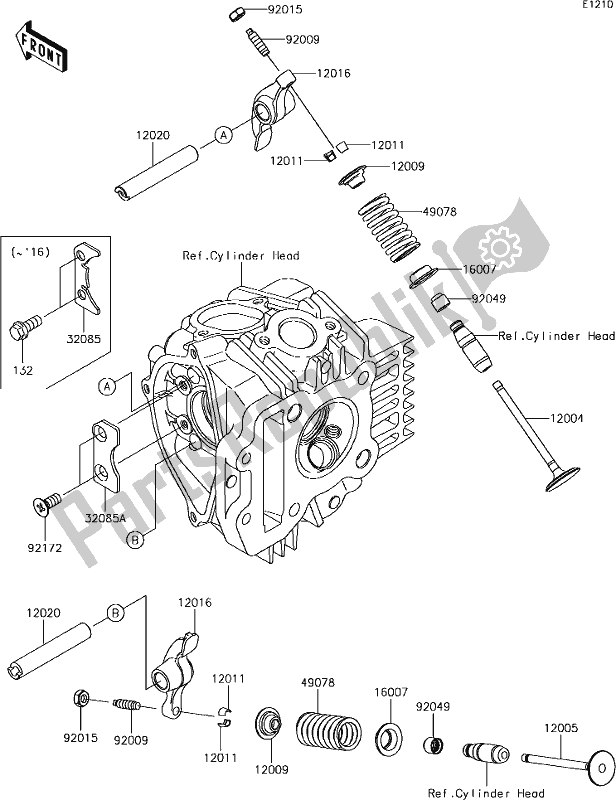 Alle onderdelen voor de 5 Valve(s) van de Kawasaki KLX 110 2019