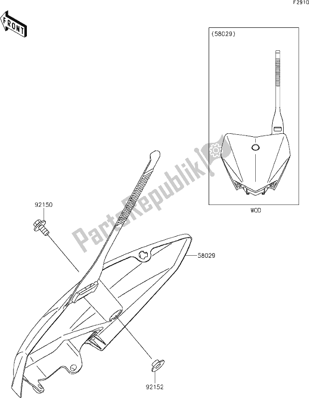 Wszystkie części do 41 Accessory Kawasaki KLX 110 2020