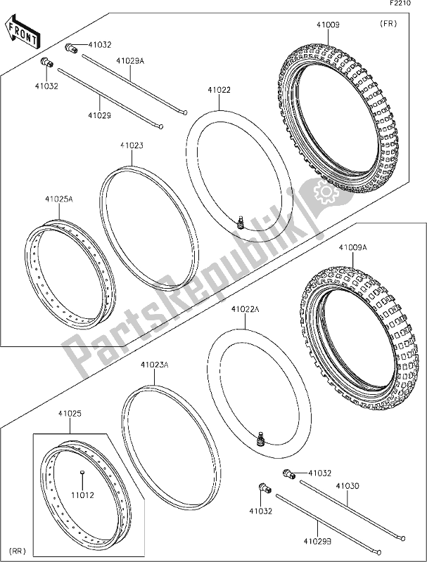 All parts for the 27 Tires of the Kawasaki KLX 110 2021